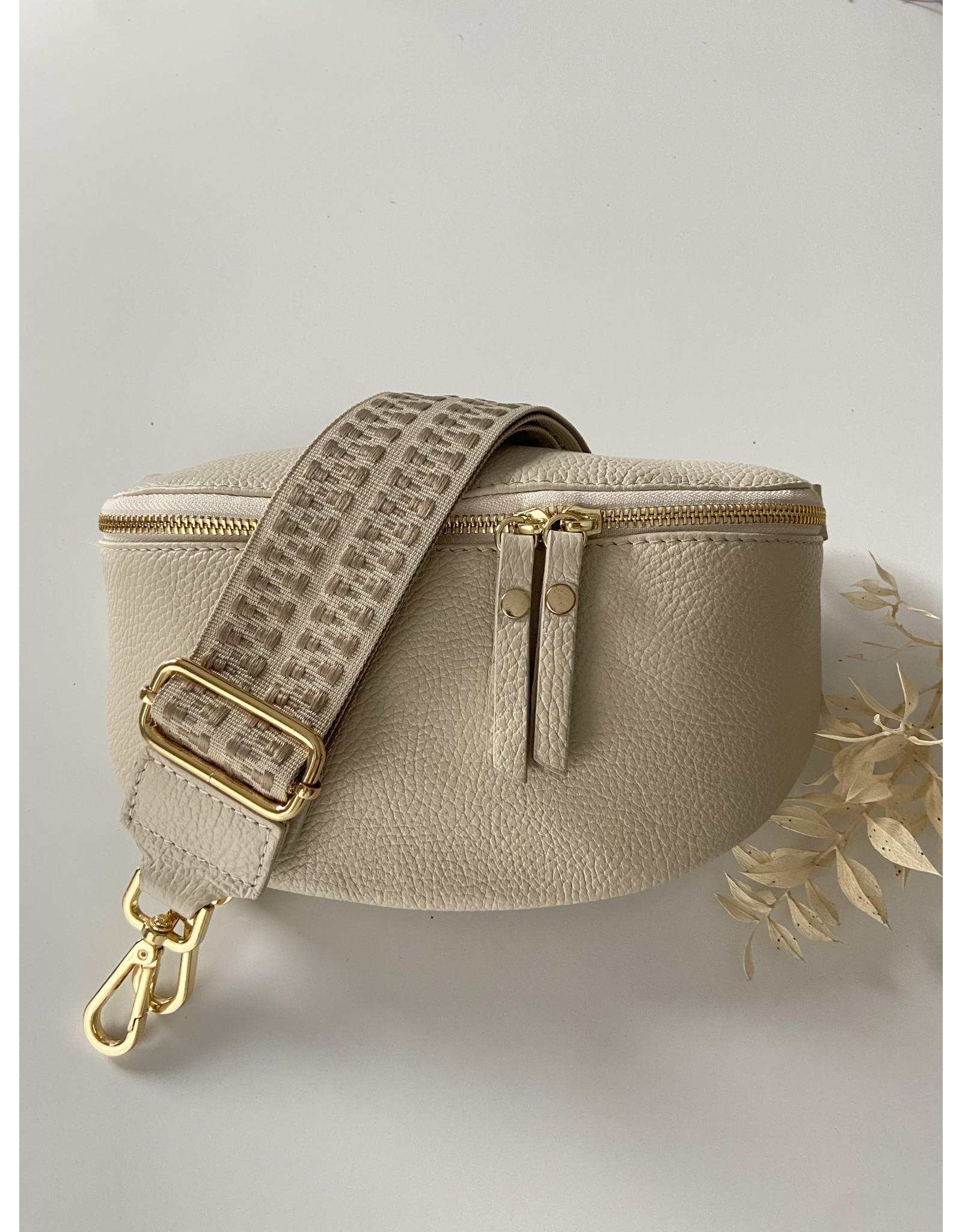 Guiliano Bumbag leer creme