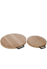 plank rond hout nat L