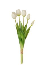 boeket tulpen 5 stuks 40 cm wit