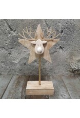 SH saga ster hout deer led 29X16cm