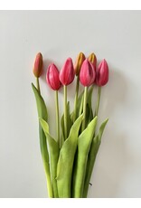 Vintage & More bundel tulpen knoop dark pink