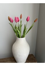 Vintage & More bundel tulpen knoop dark pink