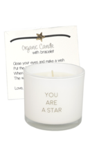My Flame geurkaars met wens armband you are a star