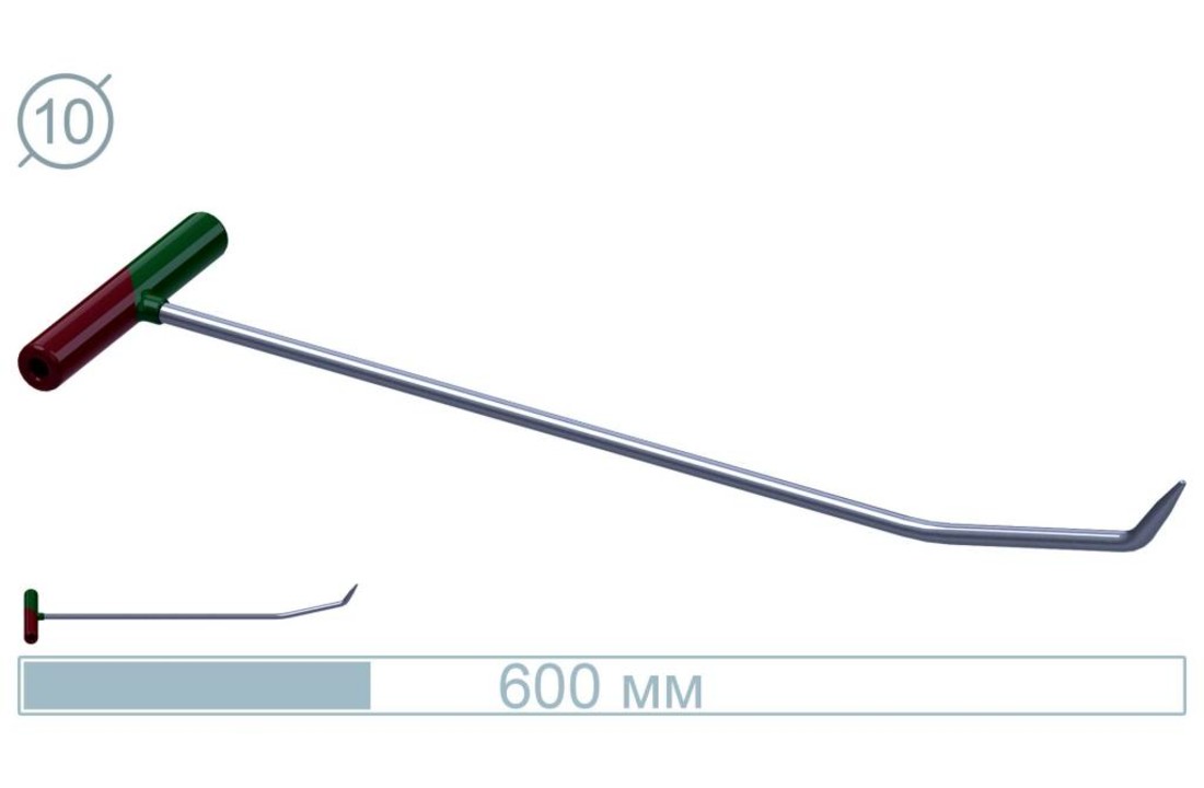 60 CM Edelstahlstab 59° Geschoss – Hochwertiges PDR-Werkzeug
