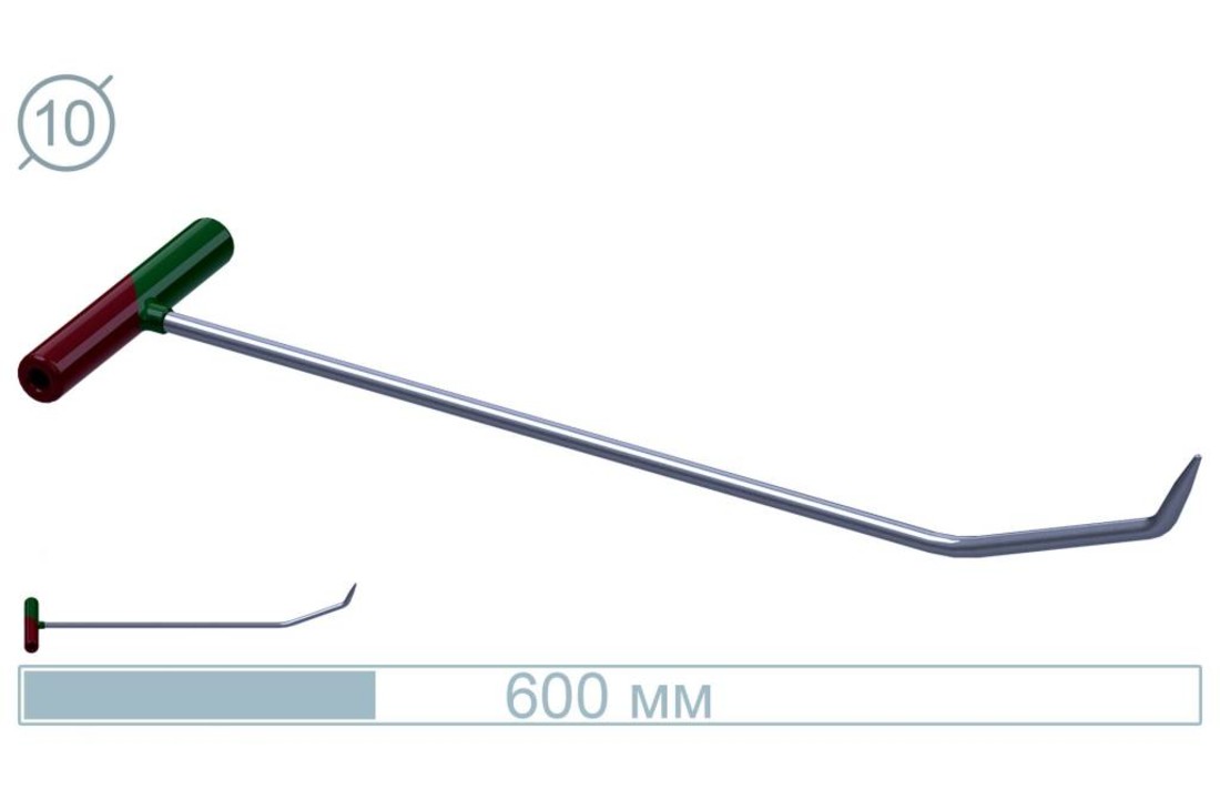 60 CM Edelstahlstab 67° Geschoss