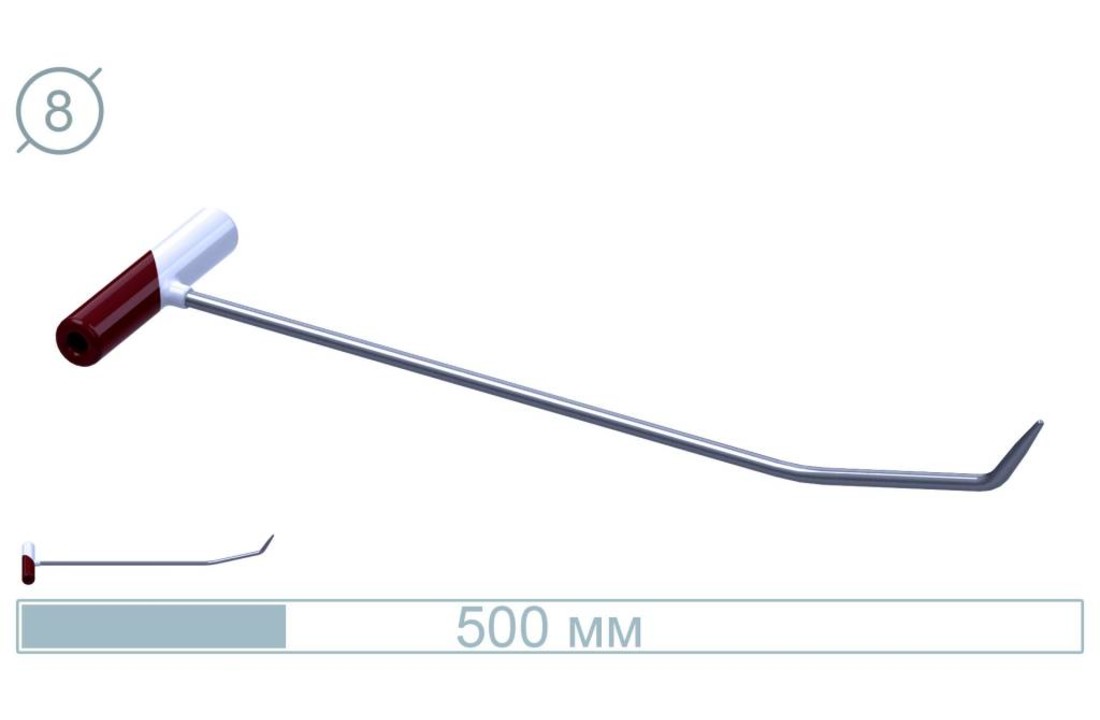 Varilla de Acero Inoxidable 50 CM Punta 59°: Herramienta PDR Profesional