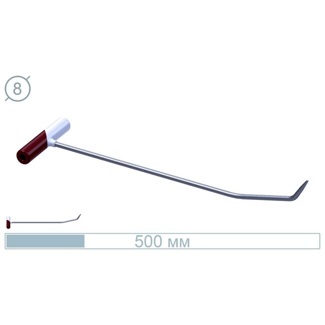 Varilla de Acero Inoxidable 50 CM Punta 59° - Herramienta PDR Profesional