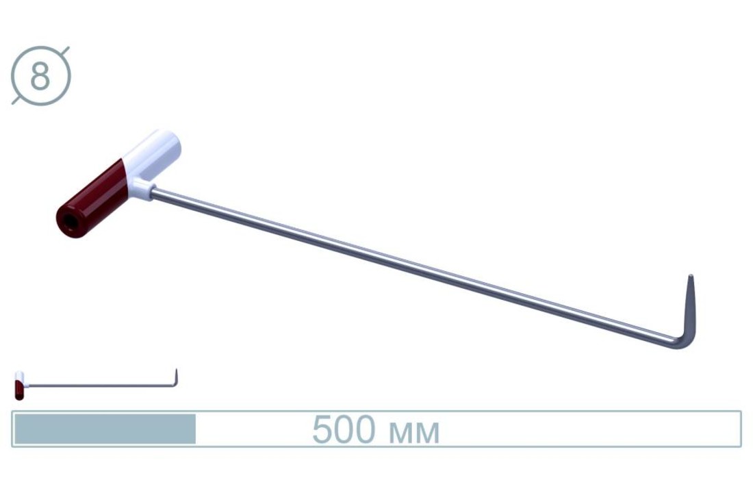 Pocisk ze Stali Nierdzewnej 50 CM – Strumento PDR per Professionisti