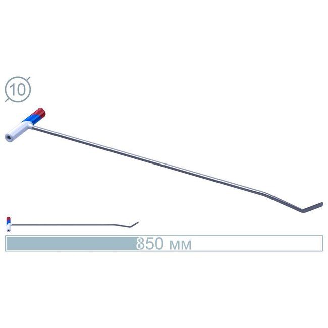 85 CM RVS Stang 45° - 10° Knife voor Professionele PDR Specialisten