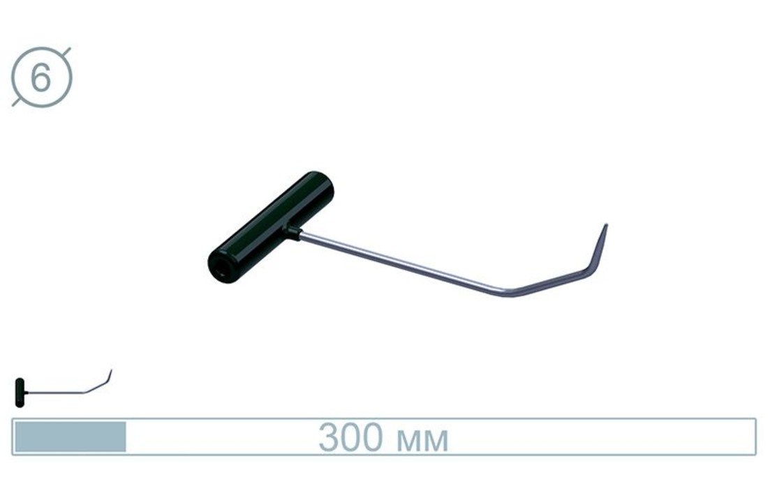 Proiettile a 75° con asta in acciaio inossidabile da 30 cm