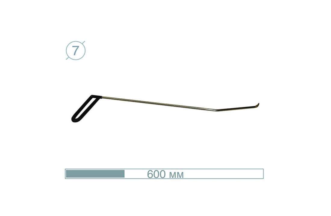 07011 60CM - 15° Hook Stainless snake tool