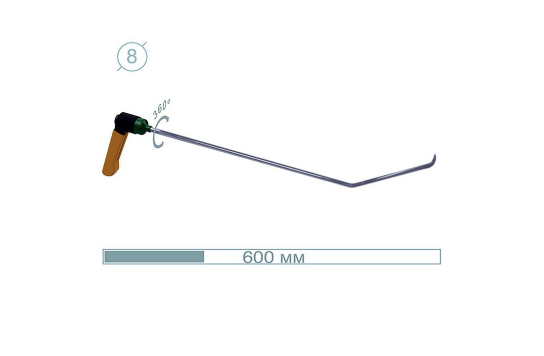 07018 60 cm Stainless snake tool - handvat verstelbaar