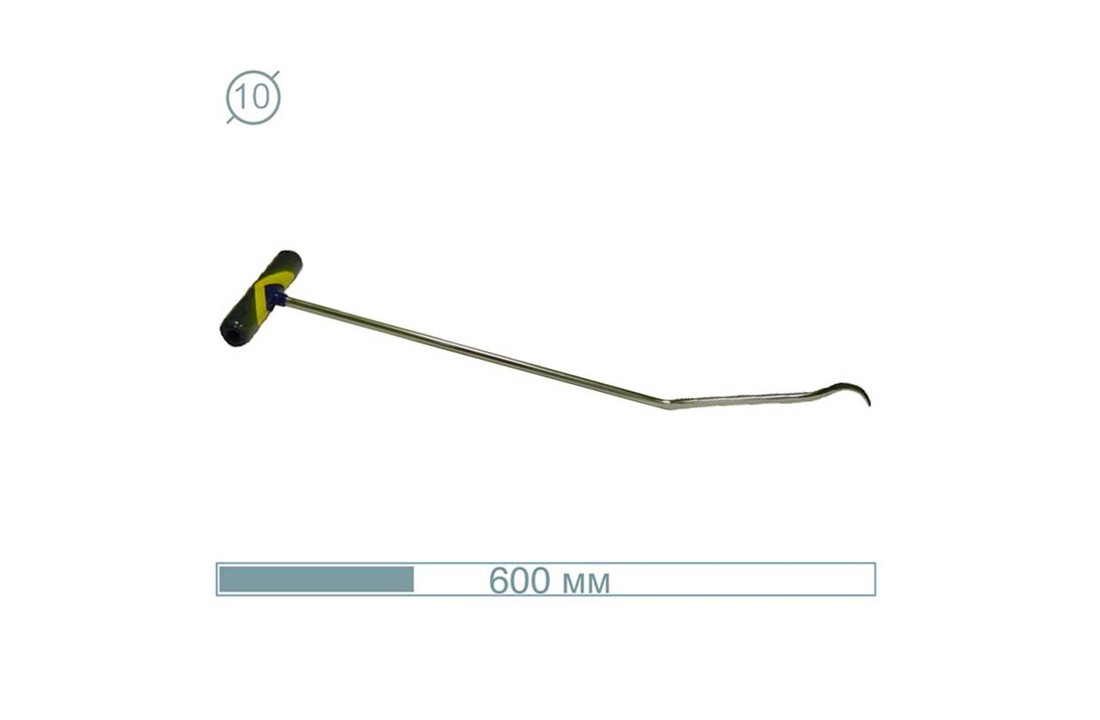 07006 60CM - 30° Hook Stainless snake Rod