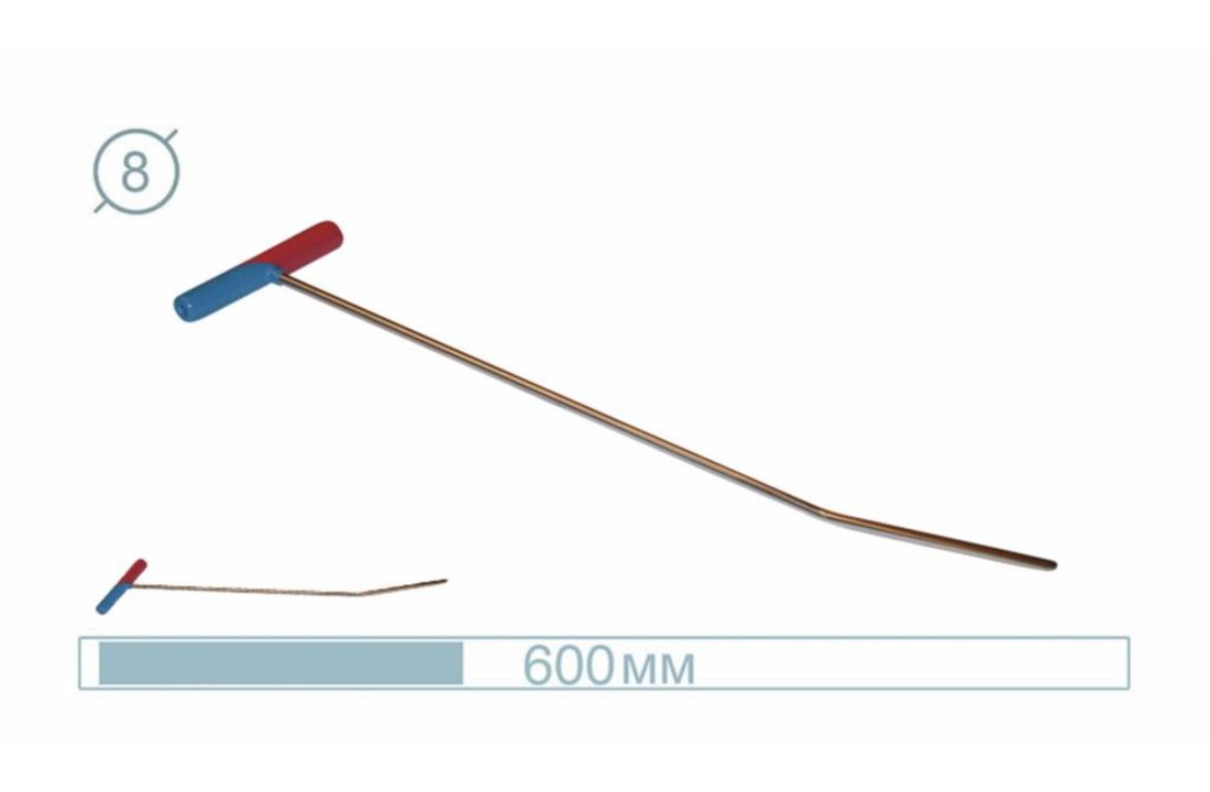 10040 60 CM RVS Stang 13° – Essentiële PDR Tool voor Professionals