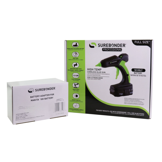 PRO2-60 Watt 18 Volt Surbonder - Pistola Colla Senza Fili Professionale