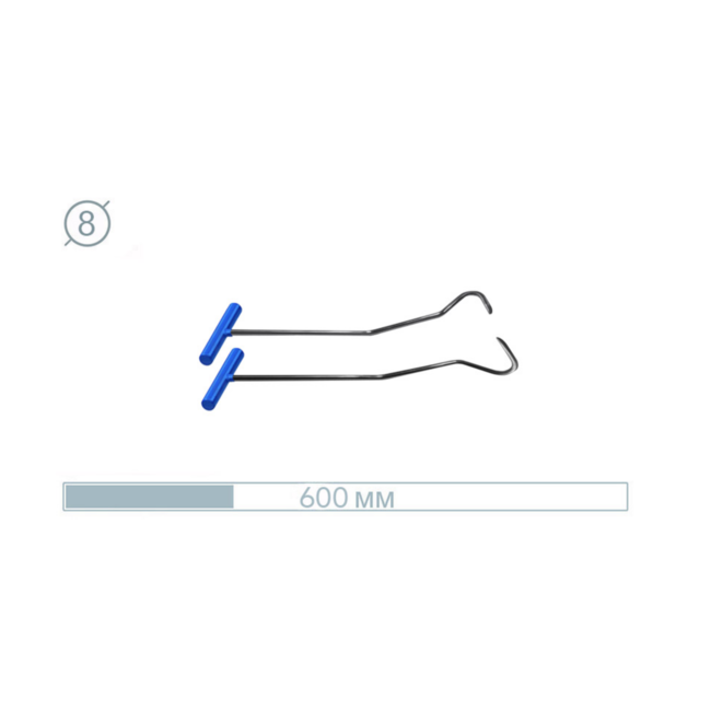 07024-2 Hook Stainless Snake Rod – Professionele PDR Tool voor Deukverwijdering