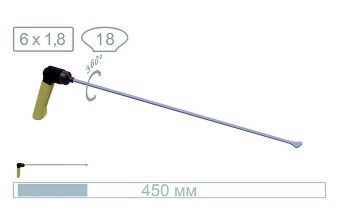 18018PR Ogon wieloryba 45 cm – Narzędzie PDR z regulowanym uchwytem