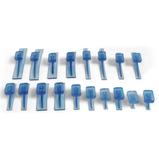 Keco Dead Center® Variety Pack Ice - Linguette adesive per piega dritta e curva (18 pezzi)