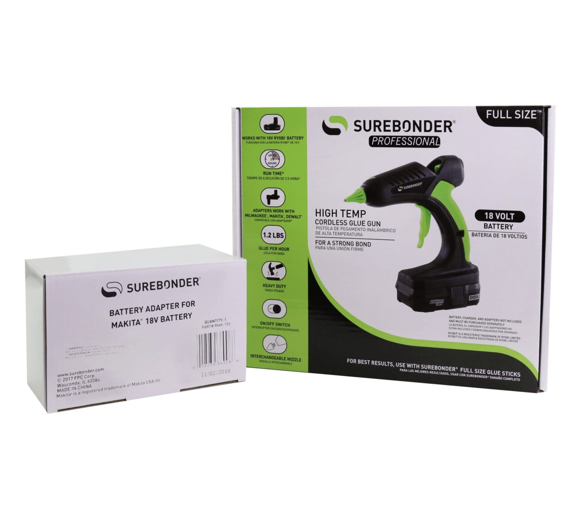 Pistola per colla a batteria PRO2-60 Watt 18 Volt