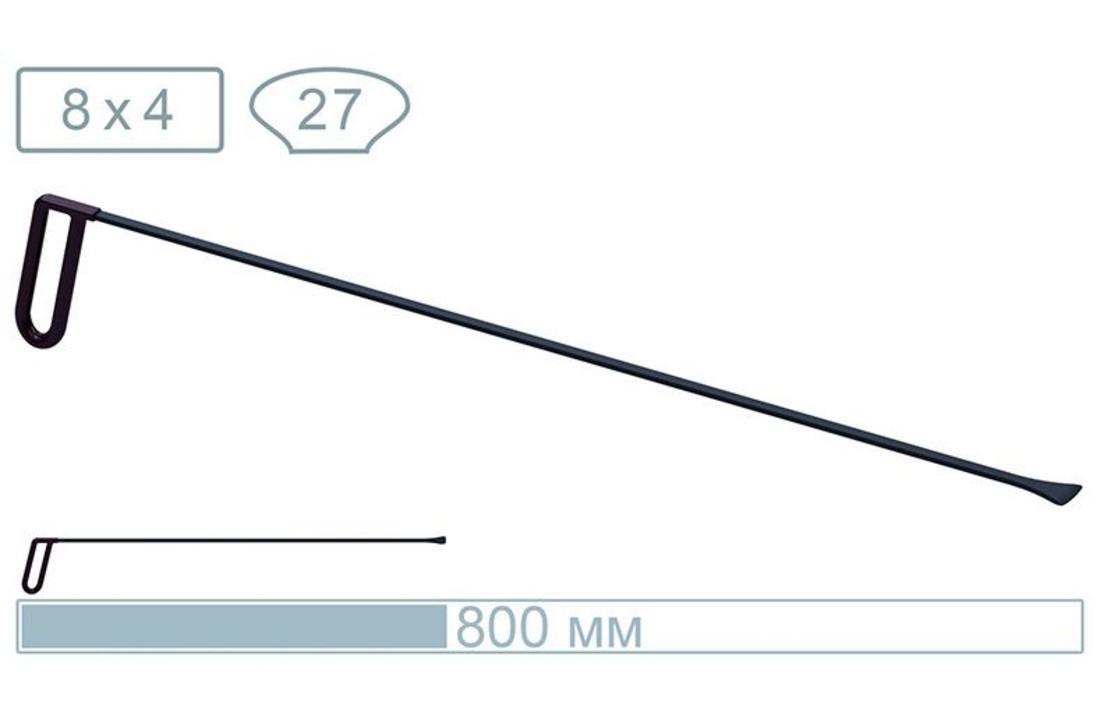 18015 80 cm whale tail, tip breedte 27 mm