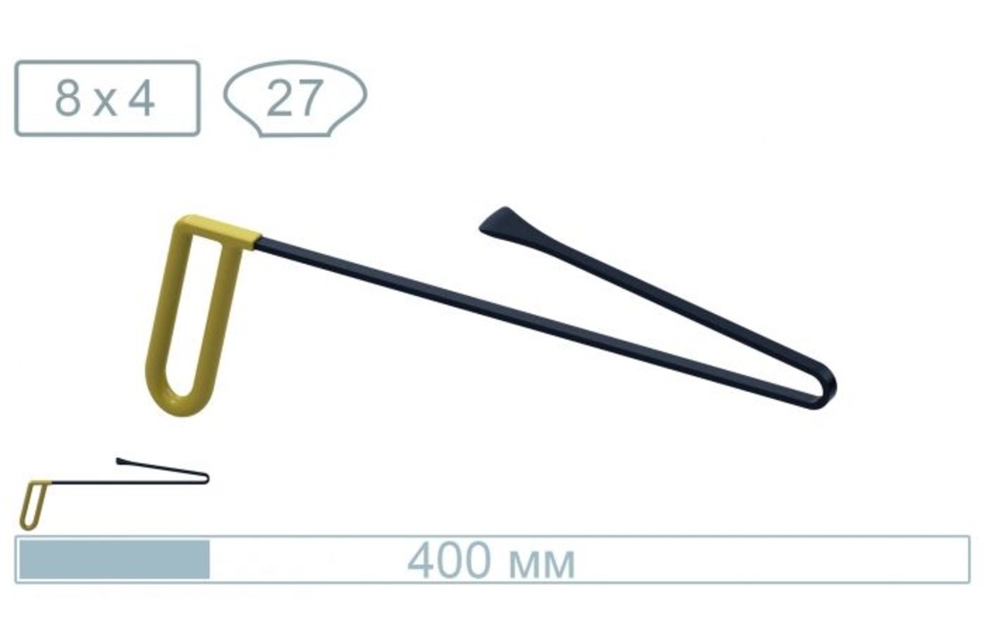 18023 40 cm reverse whale tail, tip breedte 27 mm