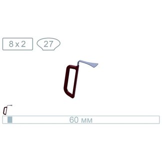 AV Tool 18022 Ogon wieloryba o długości 6 cm z końcówką o szerokości 27 mm i grubości 1,8 mm