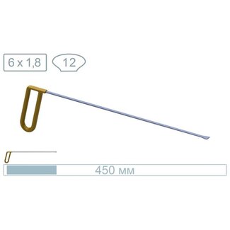 AV Tool 18021 Ogon wieloryba o długości 45 cm z końcówką o szerokości 12 mm i grubości 1,8 mm