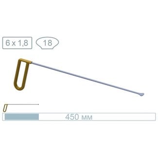 AV Tool 18018 Coda di balena da 45 cm con una punta sottile da 1,8 mm larga 18 mm