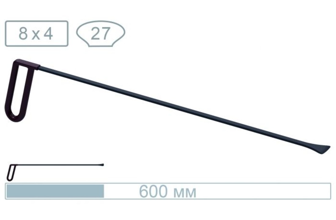 18014 60 cm whale tail, tip breedte 27 mm