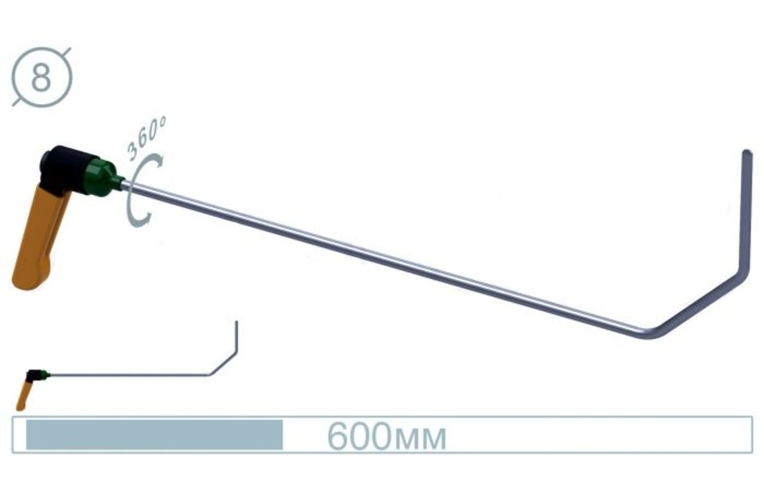 60 cm Strumento piatto adj