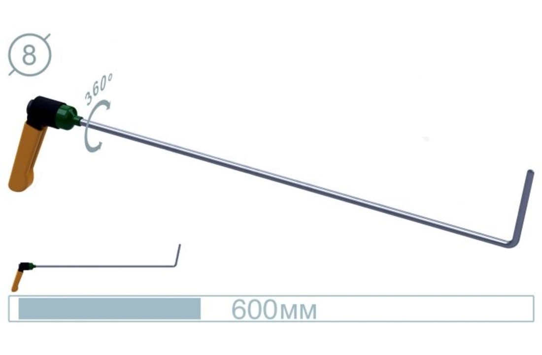 60 cm UZS Tool, handvat verstelbaar