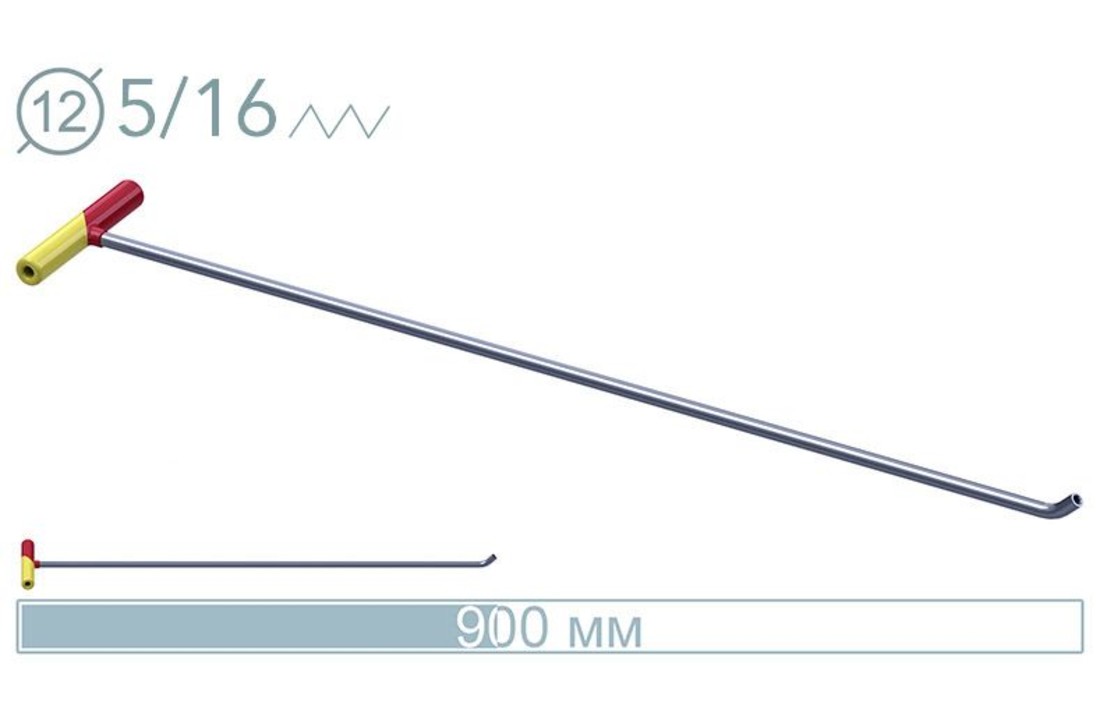 90cm ø12mm nakręcana końcówka 45°