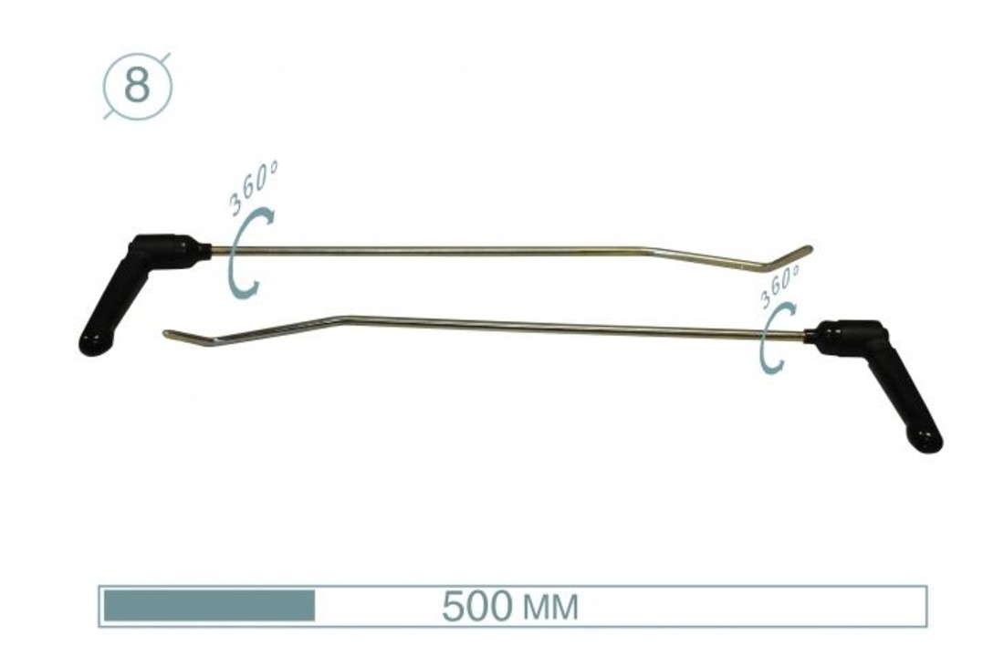 Set (2pcs) 50 cm, √∏8 mm UZS Tool, handvat verstelbaar