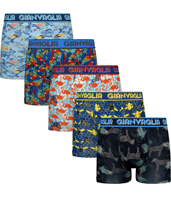Gianvaglia Deluxe 5-Pack Katoenen Heren Boxershorts