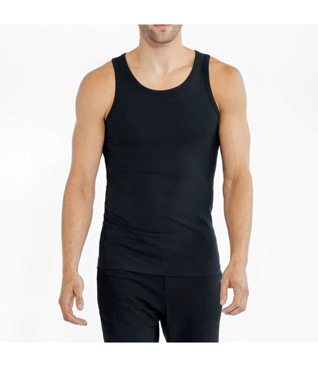 Grand Man Heren Katoenen Onderhemd Tank Top - Zwart