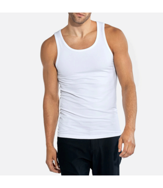 Grand Man Heren Katoenen Onderhemd Tank Top - Wit