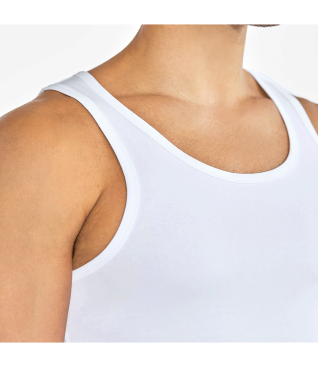 Grand Man Heren Katoenen Onderhemd Tank Top - Wit