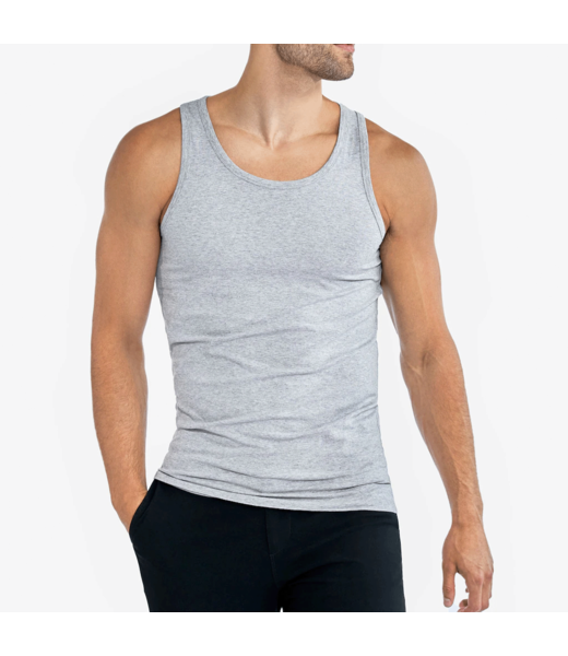 Grand Man Heren Katoenen Onderhemd Tank Top - Grijs
