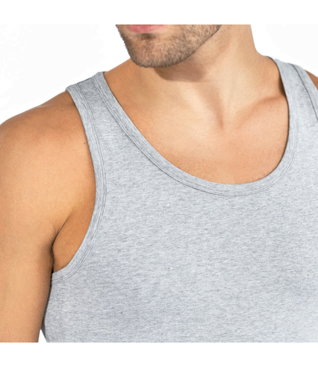 Grand Man Heren Katoenen Onderhemd Tank Top - Grijs