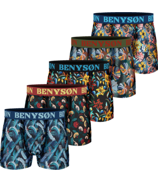 BENYSØN BENYSØN 5-Pack Colour Bands Edition Viscose Boxershorts