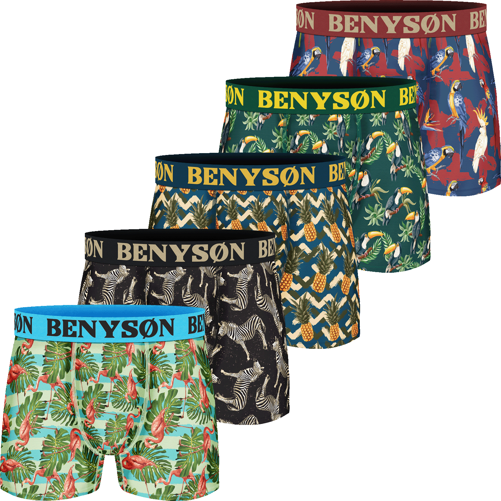 BENYSØN® 5-Pack Viscose Boxershorts