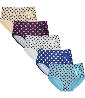 Fine Woman Fine Woman 5-Pack Katoenen Dames Slips met Stipjes