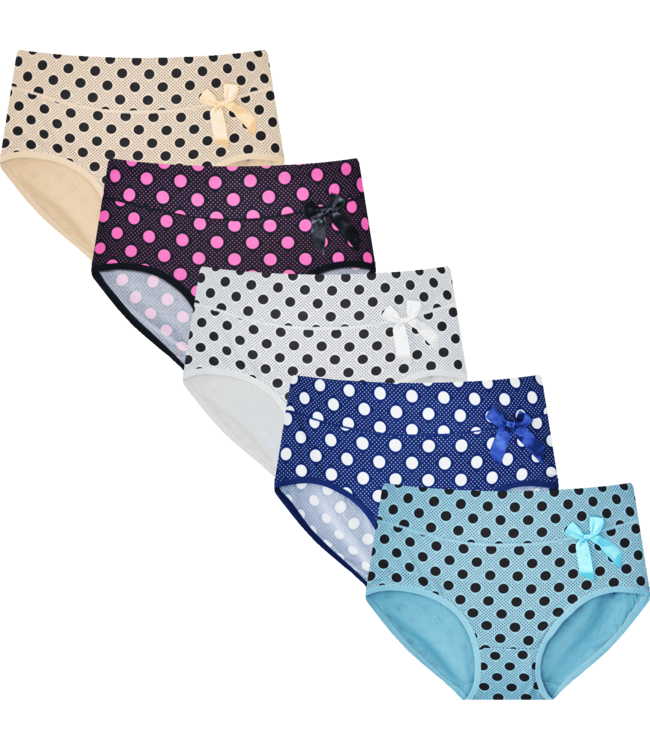 Fine Woman 5-Pack Katoenen Dames Slips - Zacht, Ademend & Comfortabel
