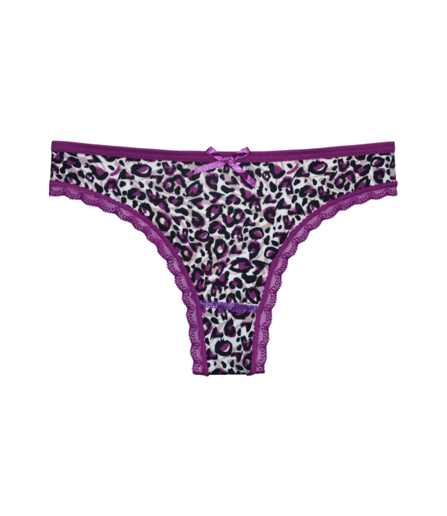Fine Woman 6-Pack Katoenen Strings Tijgerprint – Comfort & Perfecte Pasvorm