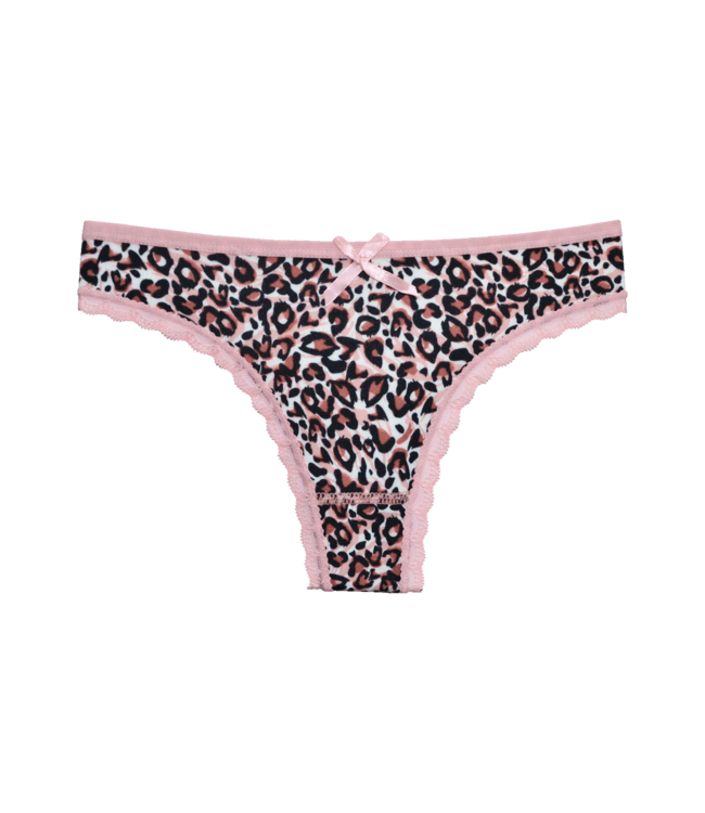 Fine Woman 6-Pack Katoenen Strings Tijgerprint – Comfort & Perfecte Pasvorm