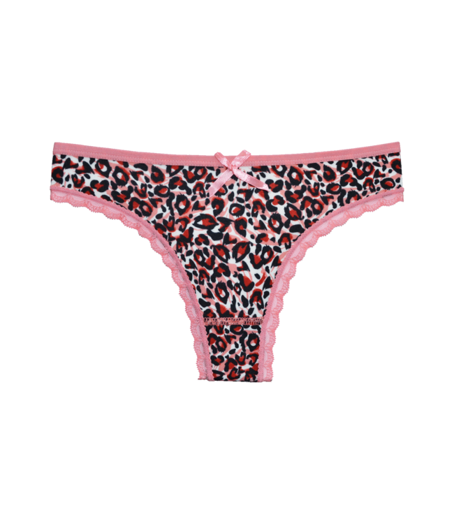 Fine Woman 6-Pack Katoenen Strings Tijgerprint – Comfort & Perfecte Pasvorm