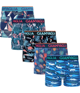 Gianvaglia Deluxe 5-Pack Sea Edition Katoenen Heren Boxershorts