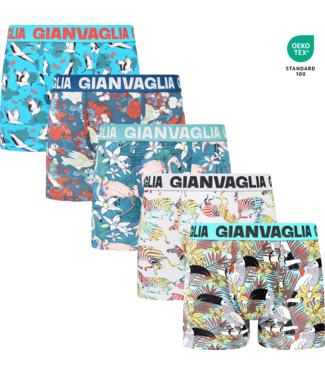Gianvaglia Deluxe 5-Pack Birdy Edition Katoenen Heren Boxershorts