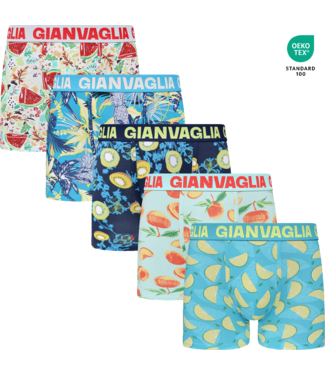 Gianvaglia Deluxe 5-Pack Exotic Fruit Edition Katoenen Heren Boxershorts