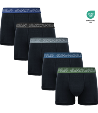Gianvaglia Deluxe 5-Pack Soft Colour Katoenen Heren Boxershorts